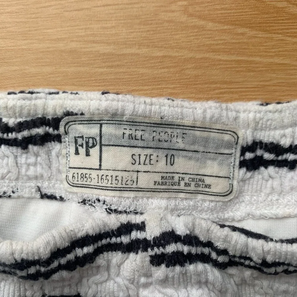 Free People White/Blue Striped Shorts - Picture 5 of 5